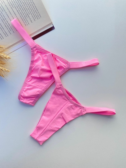 Calcinha Fio Duplo Rosa