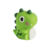Sacapuntas verde en forma de dinosaurio, diseñado para atraer a niños y mejorar la experiencia de escritura.