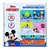 Rompecabezas de Disney Mickey Mouse con piezas de 8 y 12, ilustraciones de Mickey y Minnie en actividades cotidianas.
