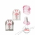 Sacapuntas BRW con diseño de patita, en colores transparente y rosa, ideal para uso escolar.