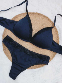 CONJUNTO TRIANGULO SOFT LYCRA PLUMETI PUNTILLA CON LESS SIN ARCO - tienda online