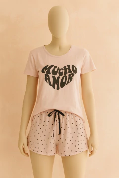PIJAMA MANGAS CORTA MUCHO AMOR DE ALGODON - comprar online