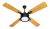 Ventilador de techo negro con palas madera + luz led 18w - comprar online
