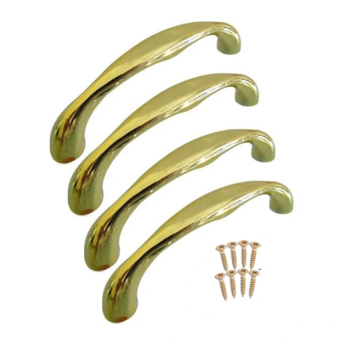KIT COM 4 PUXADOR BERLIM 96MM DOURADO