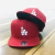 Boné LA Dodgers Aba Reta Fechado Vermelho / Branco - ABC BONÉS