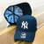 Bone NY Yankees Aba curva Azul Marinho /Branco Forrado