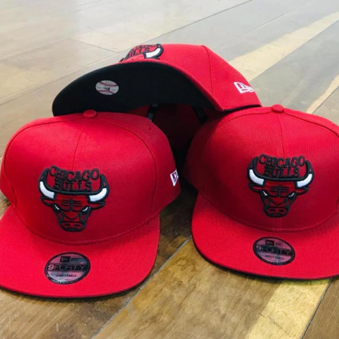 Boné Chicago Bulls Aba Reta Vermelho/Vermelho