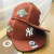 Bone World Series NY Yankees Aba Reta Fechado Marrom / Branco - ABC BONÉS