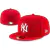 Bone NY Yankees Aba Reta Fechado Vermelho / Branco - ABC BONÉS