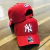 Bone NY Yankees Aba curva Vermelho /Branco Forrado - loja online