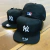 Bone NY Yankees Aba Reta Fechado Preto / Branco
