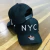 Bone New York City Aba curva Preto/Branco - ABC BONÉS