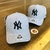 Bone NY Yankees Aba curva. Cinza.Rajado - loja online