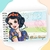 CADERNO MEIA PAUTA PERSONALIZADO BRANCA DE NEVE