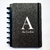 Caderno de Discos Personalizado Alfabeto Preto