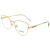Armação Para Óculos de Grau Feminino Roma21 Metal Maria Rosé Gold