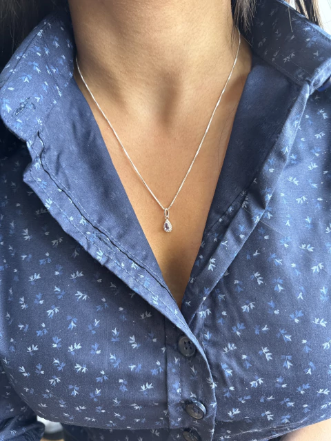 Ponto de luz cravejado gota lilás - comprar online