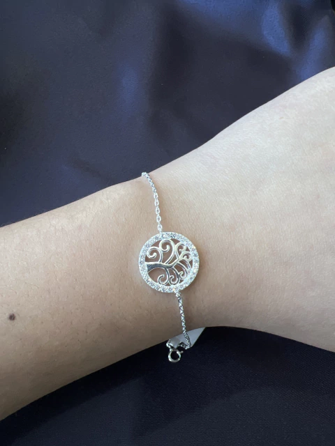 Pulseira Árvore da Vida cravejada - comprar online