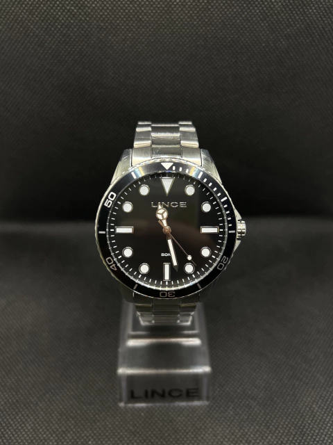 Relógio Lince redondo preto - comprar online