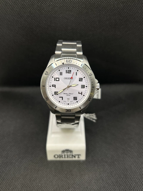 Relógio Orient redondo branco - comprar online