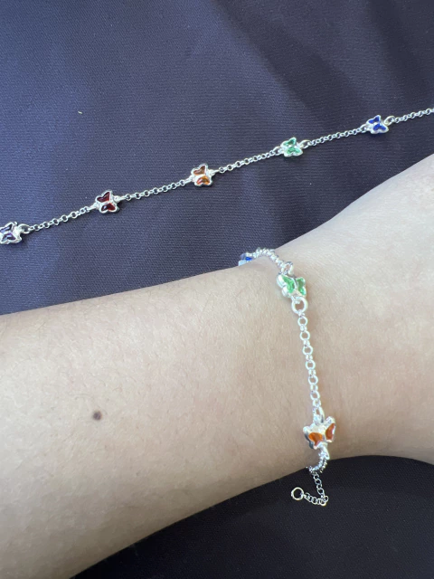 Pulseira Borboletas Coloridas - comprar online