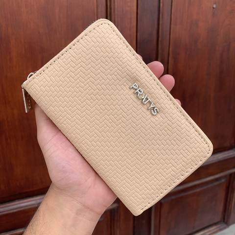 Billetera Carla beige mediana