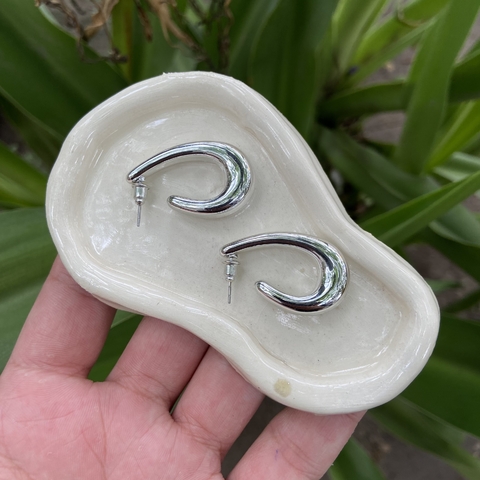 Aros textura varios plateados Lara