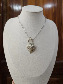 COLLAR CHUNKY ACERO BLANCO