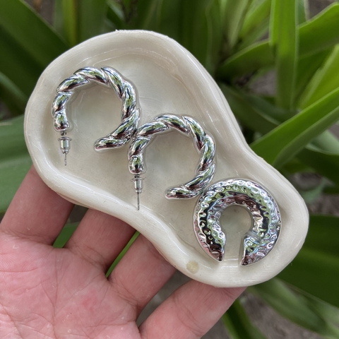 Set de cuff + aros Azul