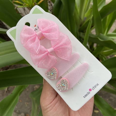 Set niña (dos tic tac y dos coleros moños)