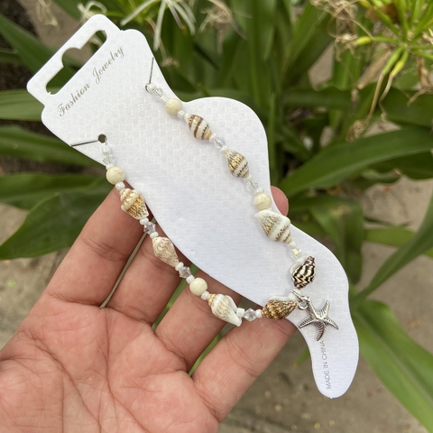 Tobillera caracol con estrella