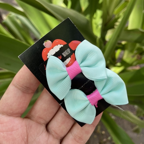 Set x2 moños picos mini Abigail