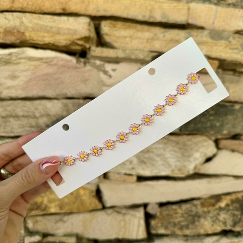 Choker primavera rosa