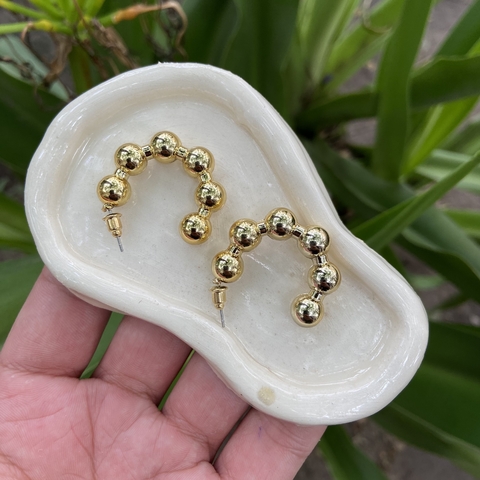 Aros textura varios dorados Gladis