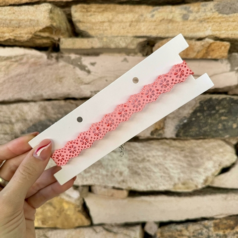 Choker Broderie Rosa
