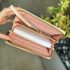 Billetera flor beige pratys - comprar online