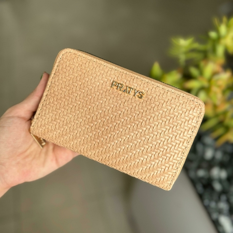 Billetera alison beige mediana