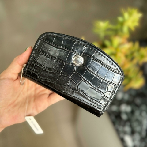 Billetera reptil negra la chapelle