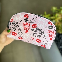 Porta cosmeticos girl power rosa