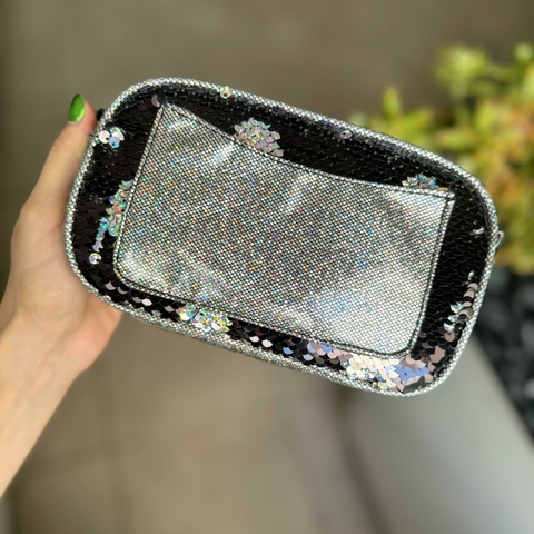 Porta cosmeticos lentejuelas / color: negro