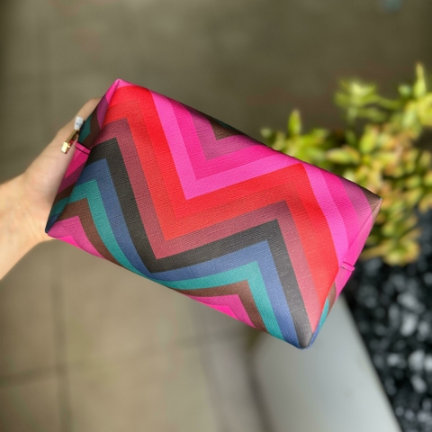 Porta cosmeticos lineas multicolor