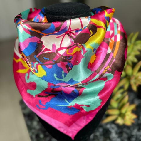 Pañuelo alicia fucsia 50x50