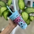 Vaso con sorbete estampado / color: celeste