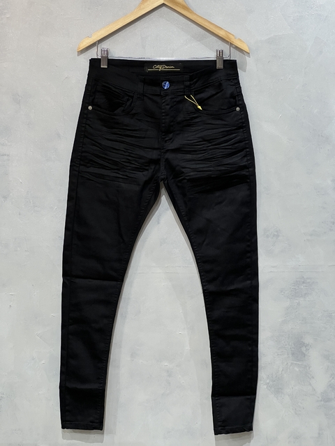 Calça Jeans Jogador City Denim Preta Lisa