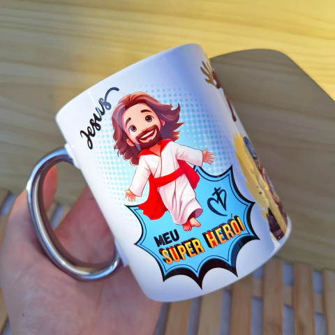Arte Digital Cristã "Jesus meu Super Herói"