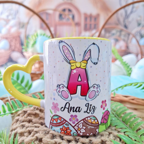 Arte Digital "Alfabeto feminino Coelhinho"