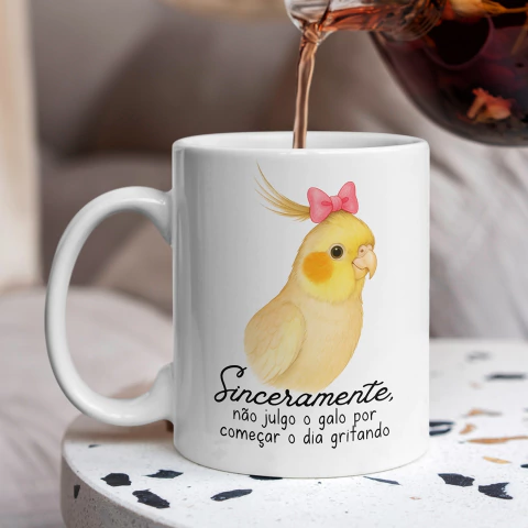 Arte Digital "Sinceramente, não julgo o galo por começar o dia gritando"