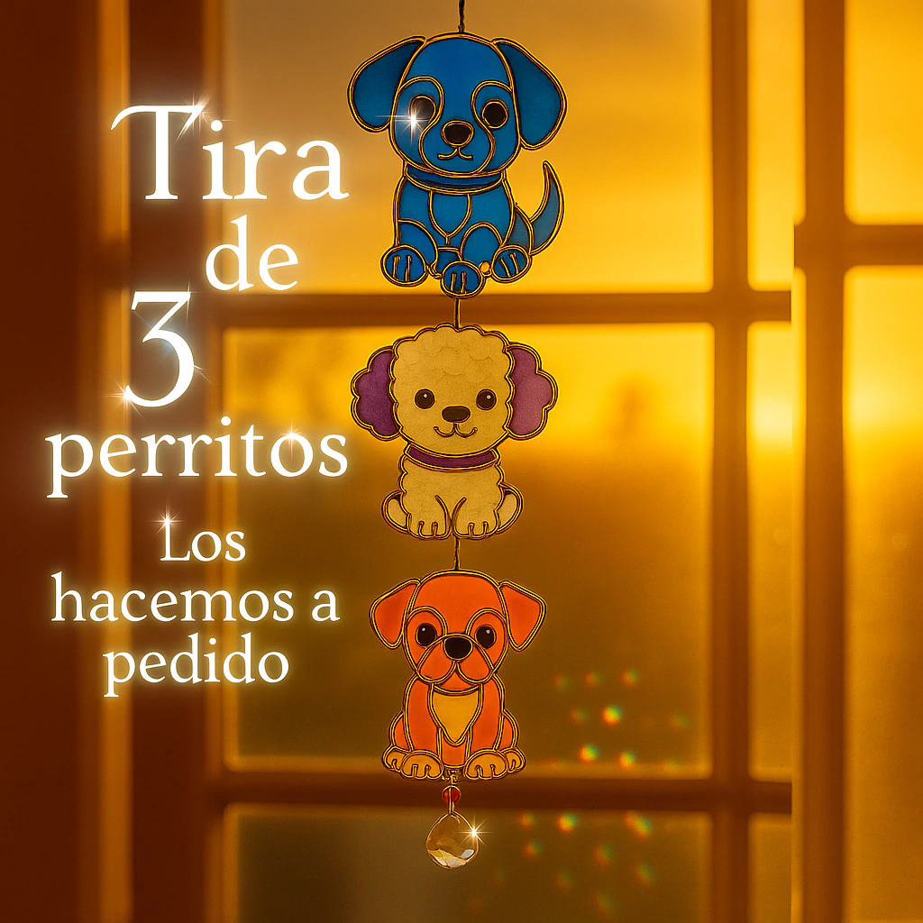 Tira de 3 perritos (o gatitos) – Personalizá tu colgante con quienes más amás