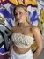 top faixa tricot bordado