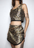 saia dourada paisley p/m - loja online